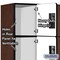Salsbury Industries 4 Tier Designer Locker, 54"Wx76"Hx21"D, 12 Door, Mahogany 18-24361MAH - alternate 4